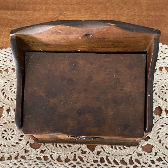 Vintage  American Eagle Wooden Recipe Box - Picture 3 of 11